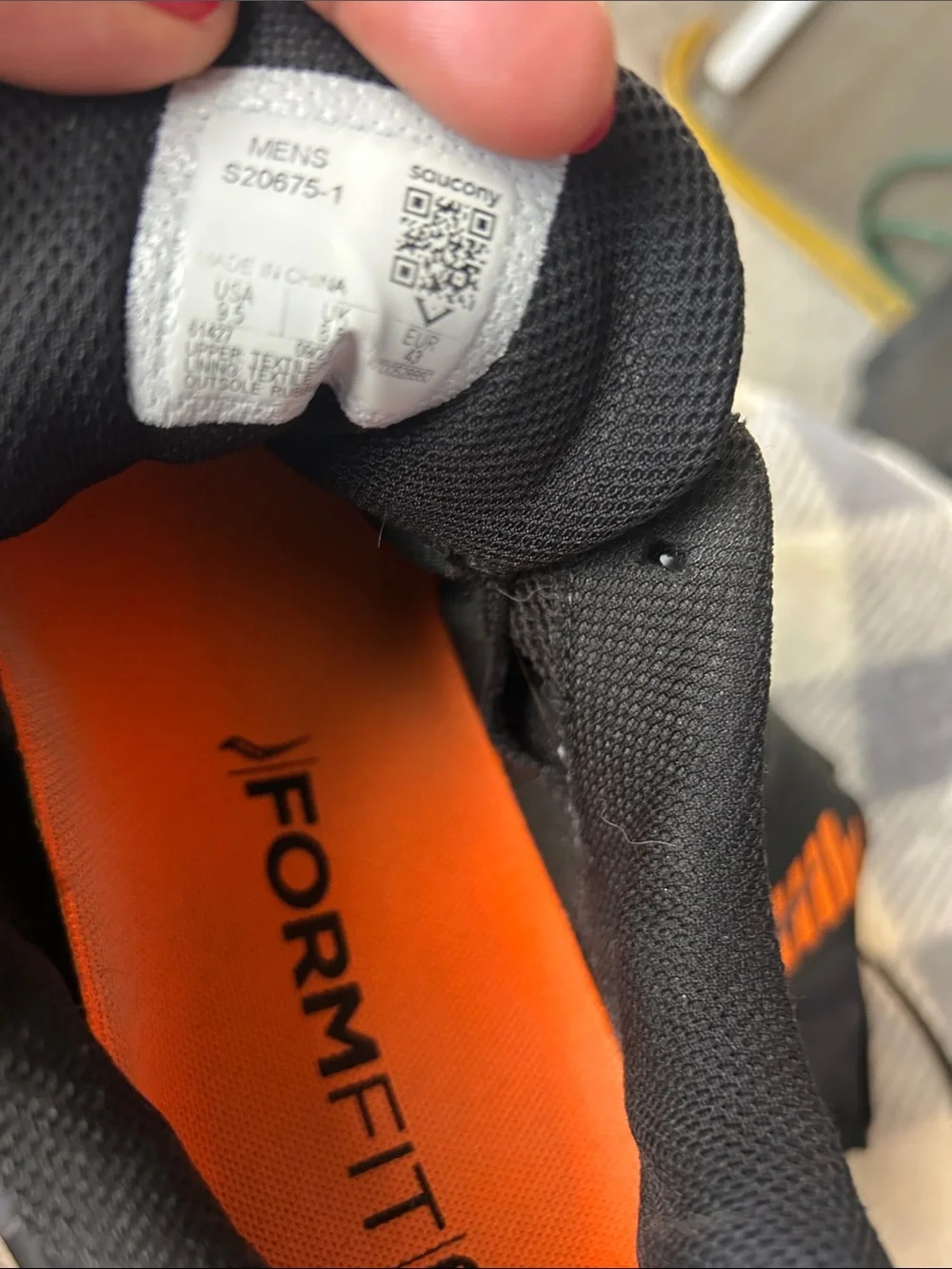 Saucony Men’s Trail Shoes - Charcoal with Orange Interior